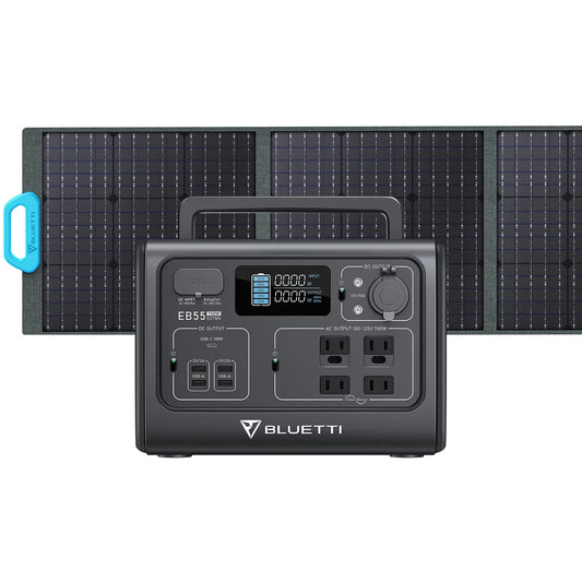 BLUETTI EB55 Portable solar kit | 700W 537Wh